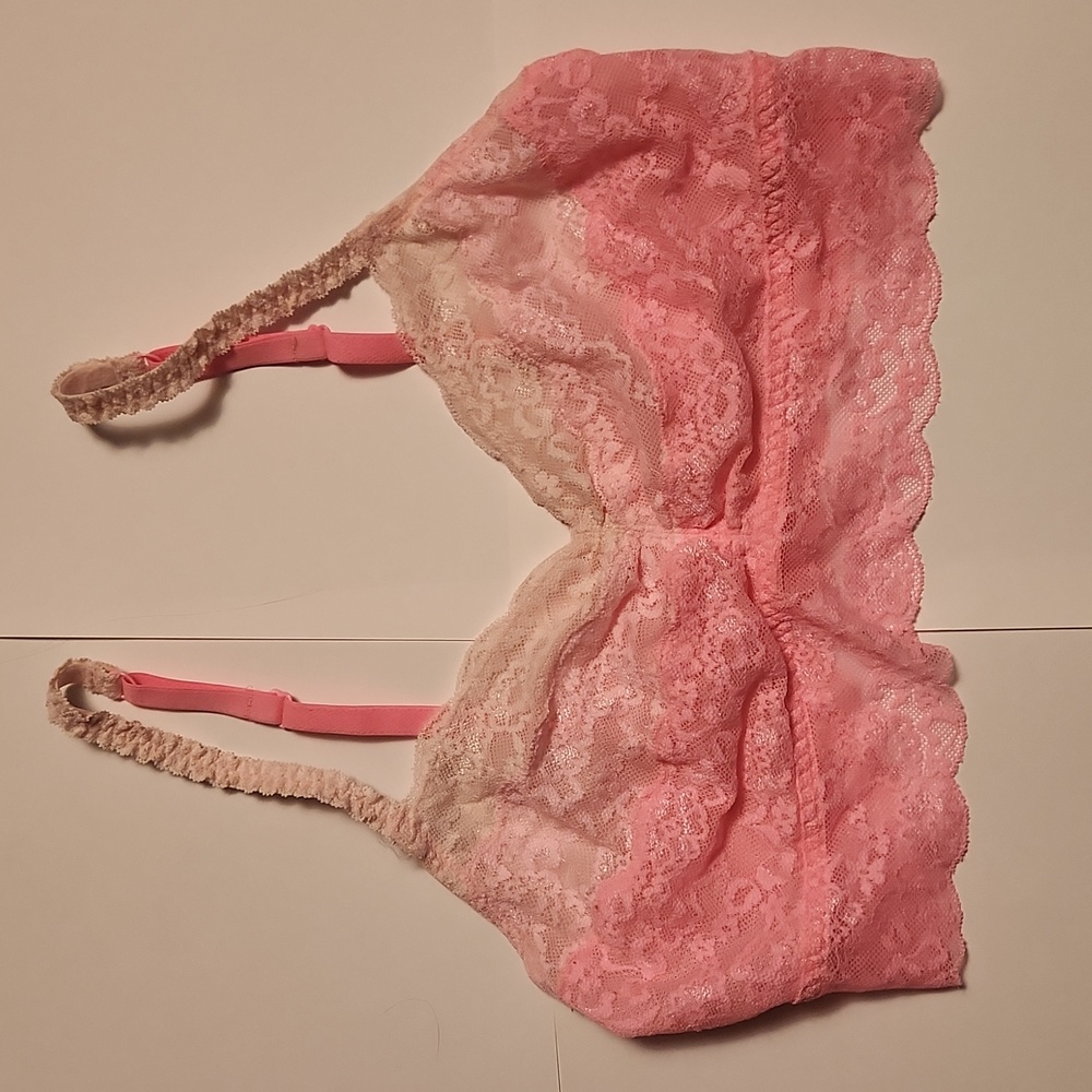 Victorias Secret Bralette Bra, Large, Shades Of Pink